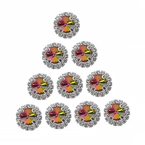 Стразы круглые для рукоделия с плоской задней частью для украшения стола, искусственные бриллианты для изготовления ювелирных изделий, свадебных и праздничных украшений, 20 шт, радужные - Фото 1