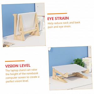 Дерев'яна Підставка для ноутбука Регульована Ергономічна Вентильована Настільна synthetic.ua - Фото 1