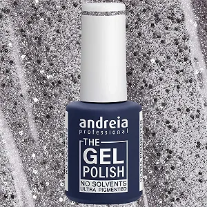 Гель-лак Andreia Professional The Gel G38 Серебряная блестящая Серый цена на synthetic.ua - Фото 1 Гель-лак Andreia Professional The Gel G38 Серебряная блестящая Серый synthetic.ua - Фото 1