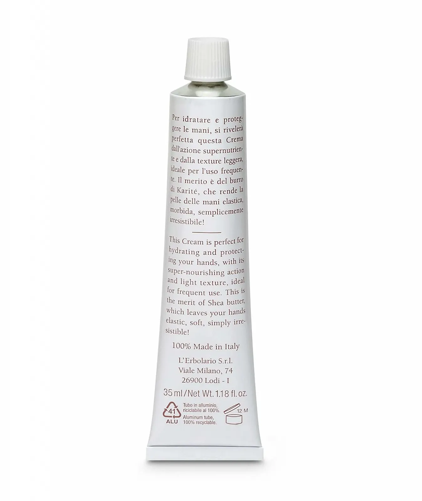 Крем для рук L'Erbolario Живильний (Limited Edition with Tube Key) 35 мл, фото №3