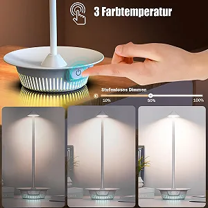 Настільна лампа CCHKFEI LED Battery Wireless Dimmable Touch USB Rechargeable Modern Outdoor synthetic.ua - Фото 1