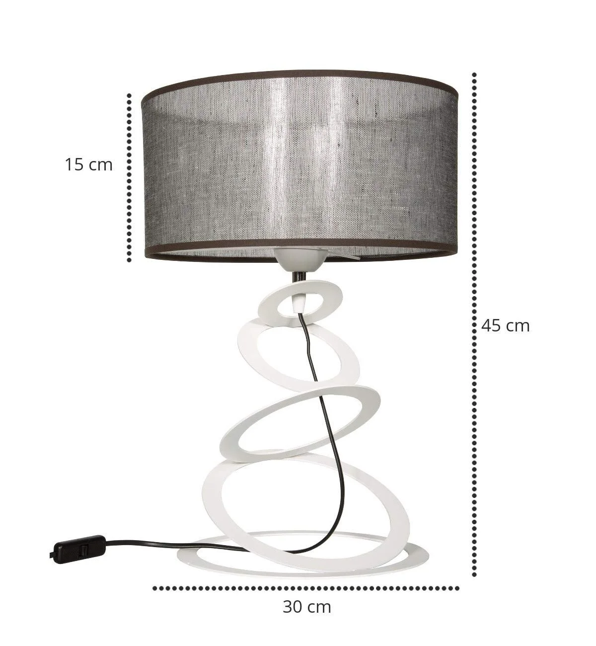 Настільна лампа Light-Home Modern Elegant Bedside E27 45 x 30 см Чорний, фото №4