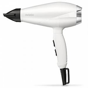 Фен BaByliss Speed Pro 2000 Вт, профессиональный AC, сделано в Италии, легкий, с ионной технологией против завивки, 3 температурных и 2 скоростных режима, белый - Фото 1