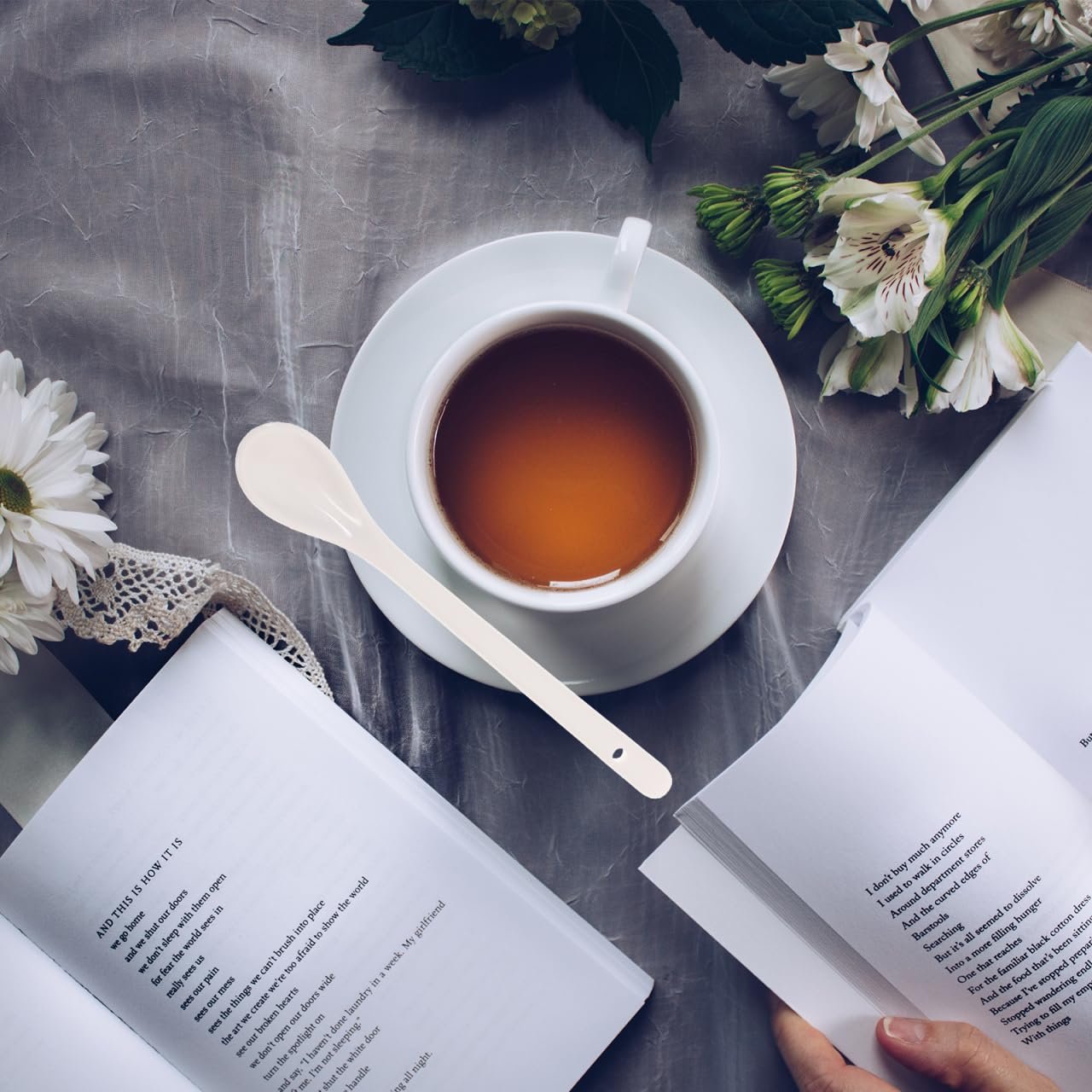 Ложка Фарфоровая 5 шт Ложка керамическая для супа Ложка керамическая с длинной ручкой для смешивания Ложка для кофе Кухонная ложка для супа Каши, фото №9