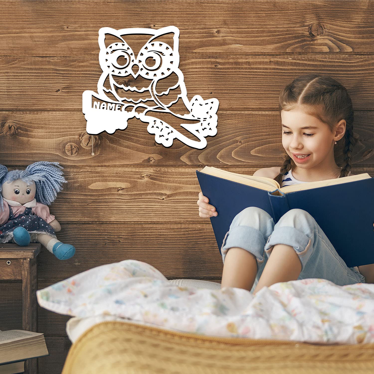 Светильник Ночник Декоративный Совы Персонализированный I на батарейках, фото №2