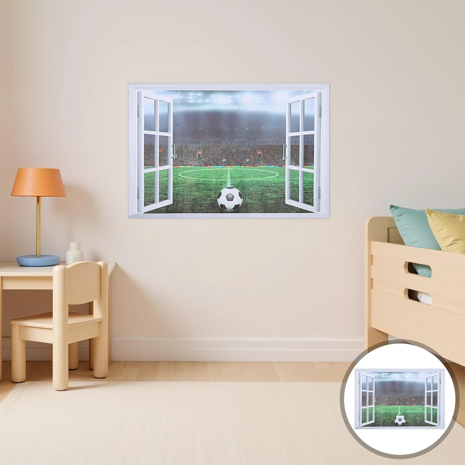 3D Наклейка на стіну Футбольний стадіон 38 x 58 см, фото №8 3D Наклейка на стіну Футбольний стадіон 38 x 58 см, фото №8
