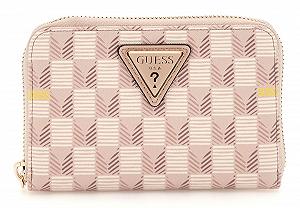 Кошелек GUESS G Wave SLG Medium Zip Around Blush Logo, розовый логотип - Фото 1