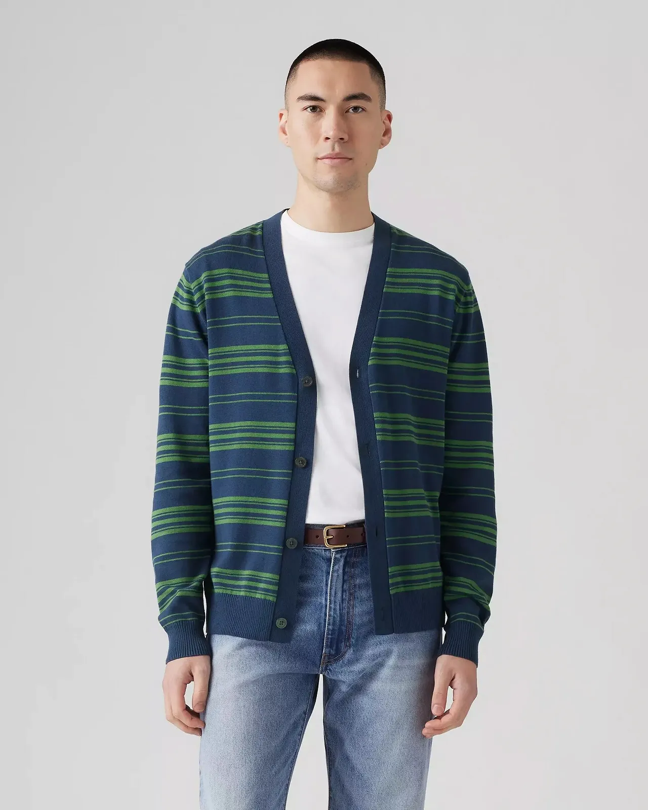Чоловічий кардіган LEVIS DUNE CARDIGAN Palmer Stripe Dress Blues - L, фото №2 Чоловічий кардіган LEVIS DUNE CARDIGAN Palmer Stripe Dress Blues - L, фото №2