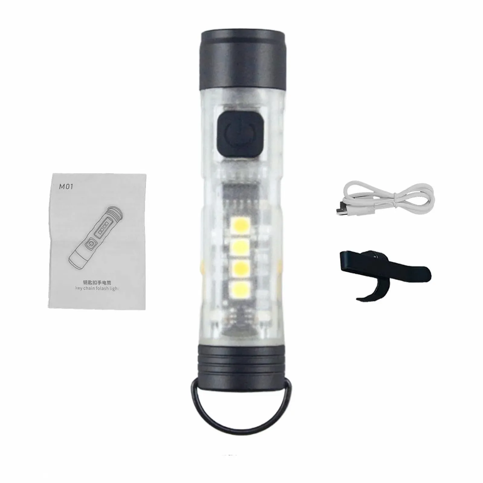 Водонепроницаемый фонарь для кемпинга, Ночной фонарик для походов, Портативный светодиодный фонарик, Компактный USB фонарик, Фонарик-брелок, Водонепроницаемый, Светодиодный фонарь для путешествий, Многоцелевой фонарь-брелок для кемпинга и походов, фото №1