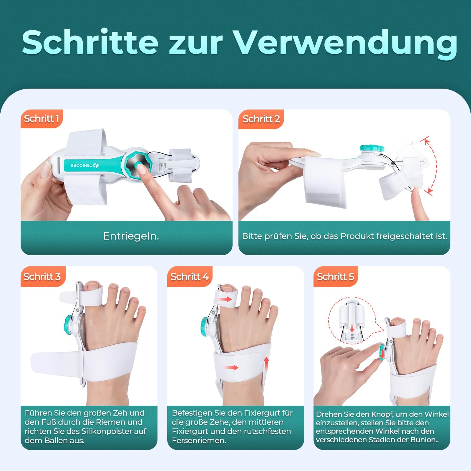 Шина для корекції великого пальця стопи з регульованою кнопкою Hallux Valgus, фото №8 Шина для корекції великого пальця стопи з регульованою кнопкою Hallux Valgus, фото №8