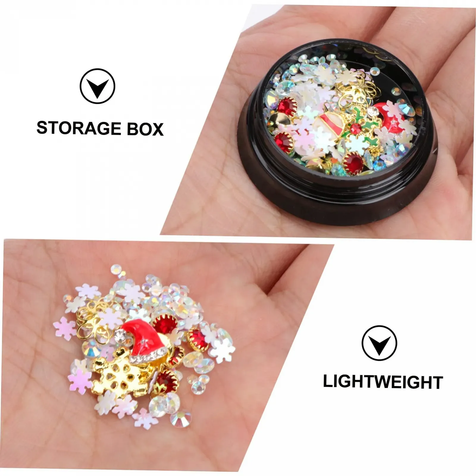 Набір прикрас для манікюру з новорічним дизайном (3 шт.), фото №4