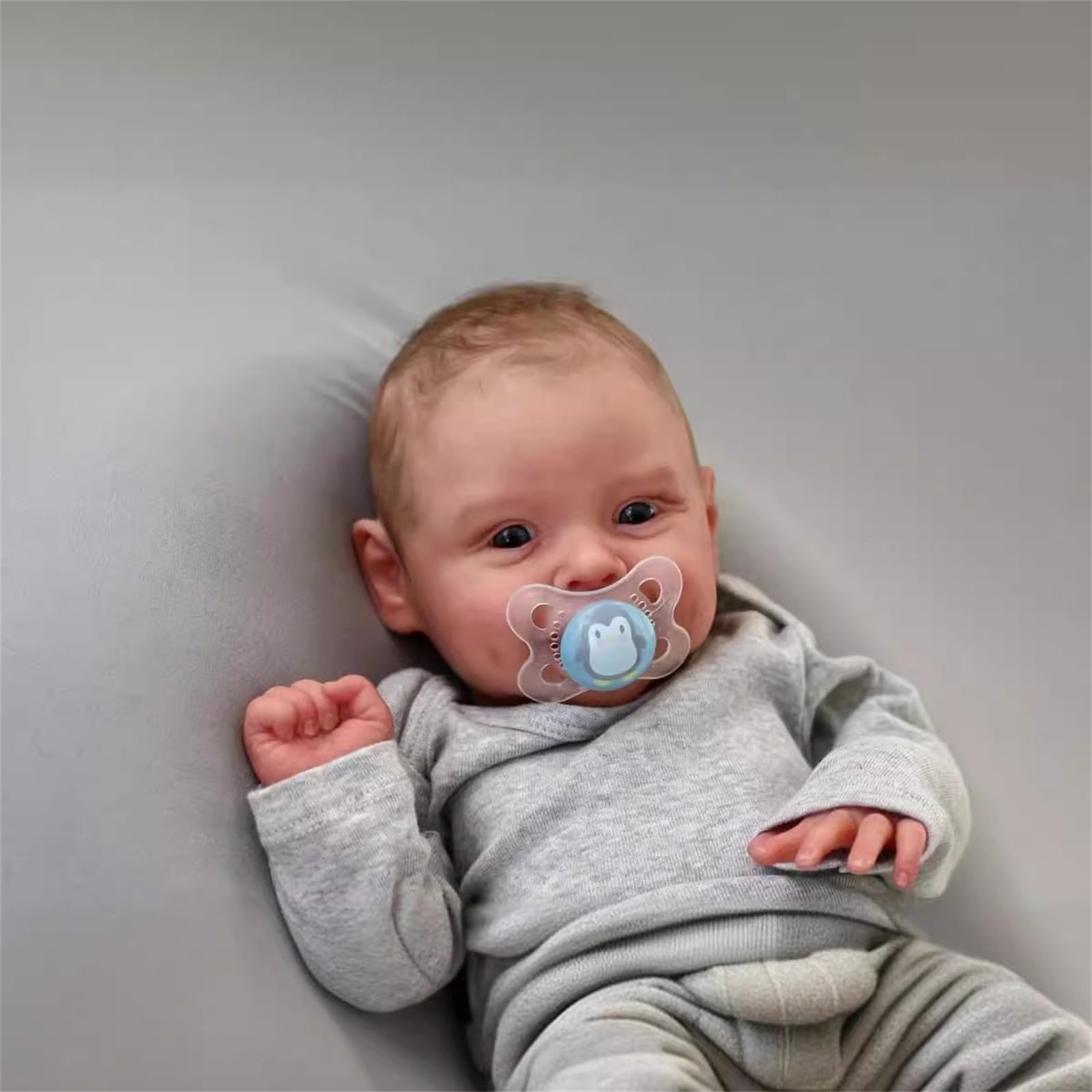 Кукла ZTZHYZR Reborn 20 дюймов / 50 см Полный силикон Мальчик Фотореалистичная с пустышкой и бутылочкой Для детей от 3 лет, фото №4