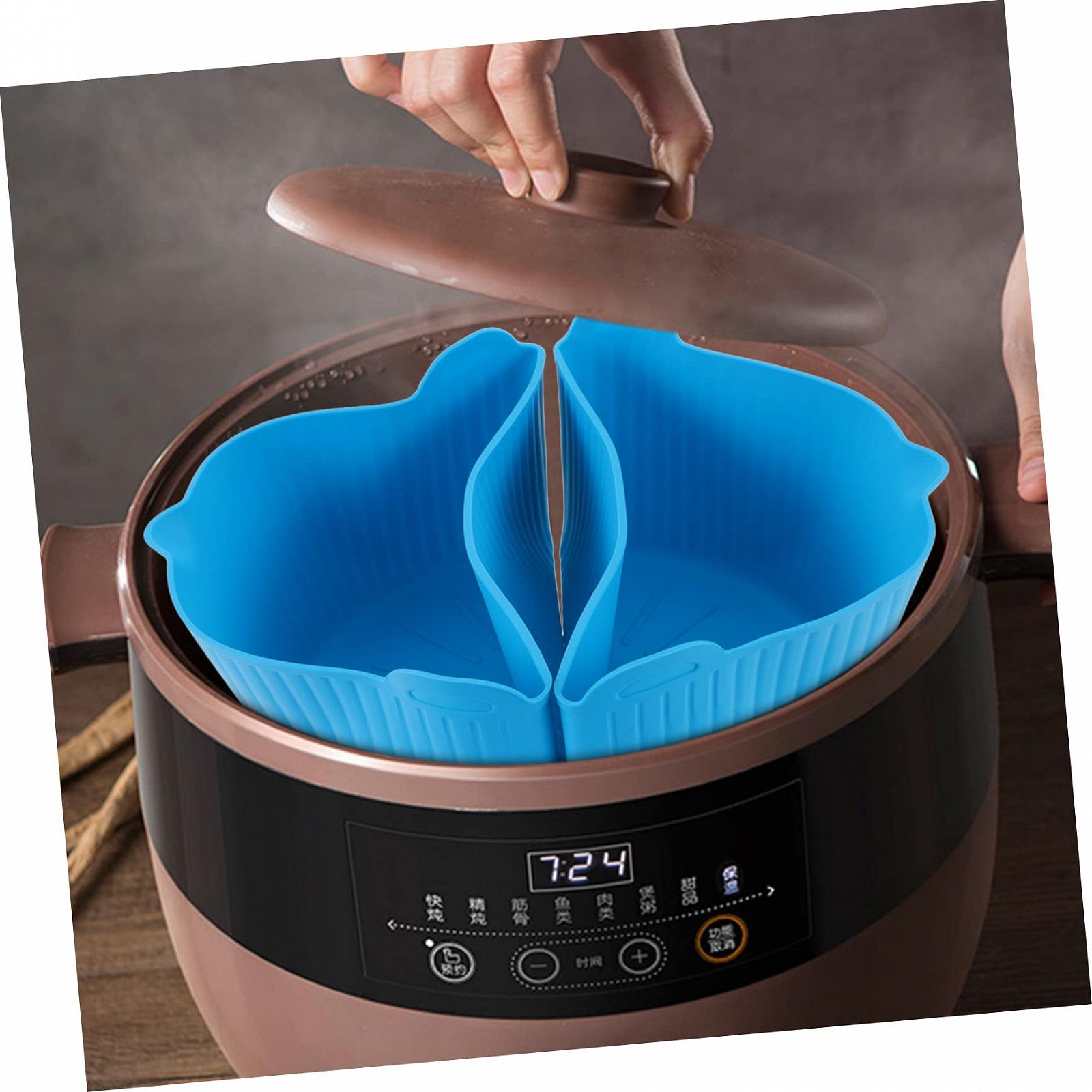 Кухонне приладдя HOMSFOU 1 набір Slow Cooker-liner силіконова вставка безпечні роздільники для варіння силіконова перегородка сіра, фото №6 Кухонне приладдя HOMSFOU 1 набір Slow Cooker-liner силіконова вставка безпечні роздільники для варіння силіконова перегородка сіра, фото №6