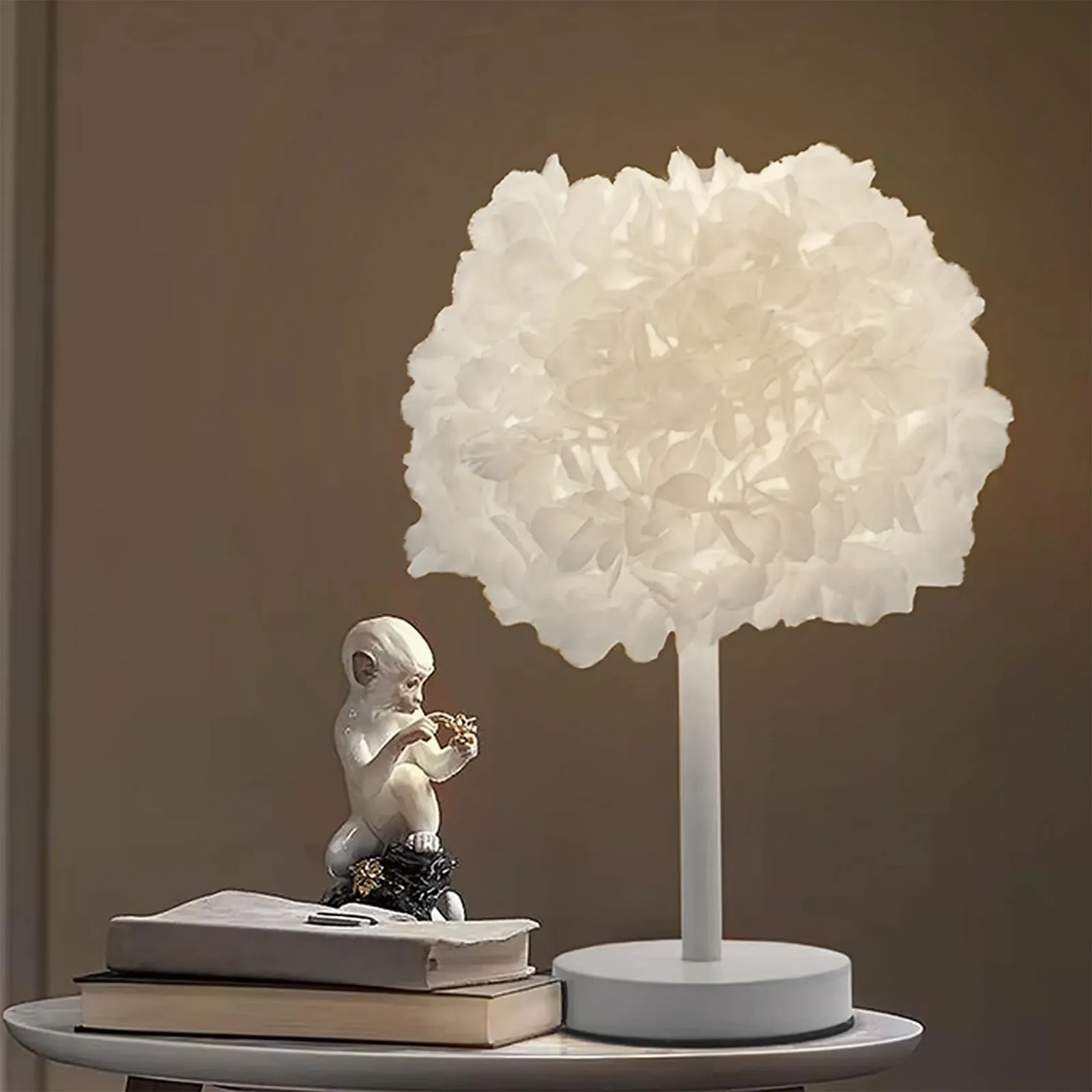 Настільна лампа YENTAKE Rose Flower White дротова, цоколь E27., фото №4