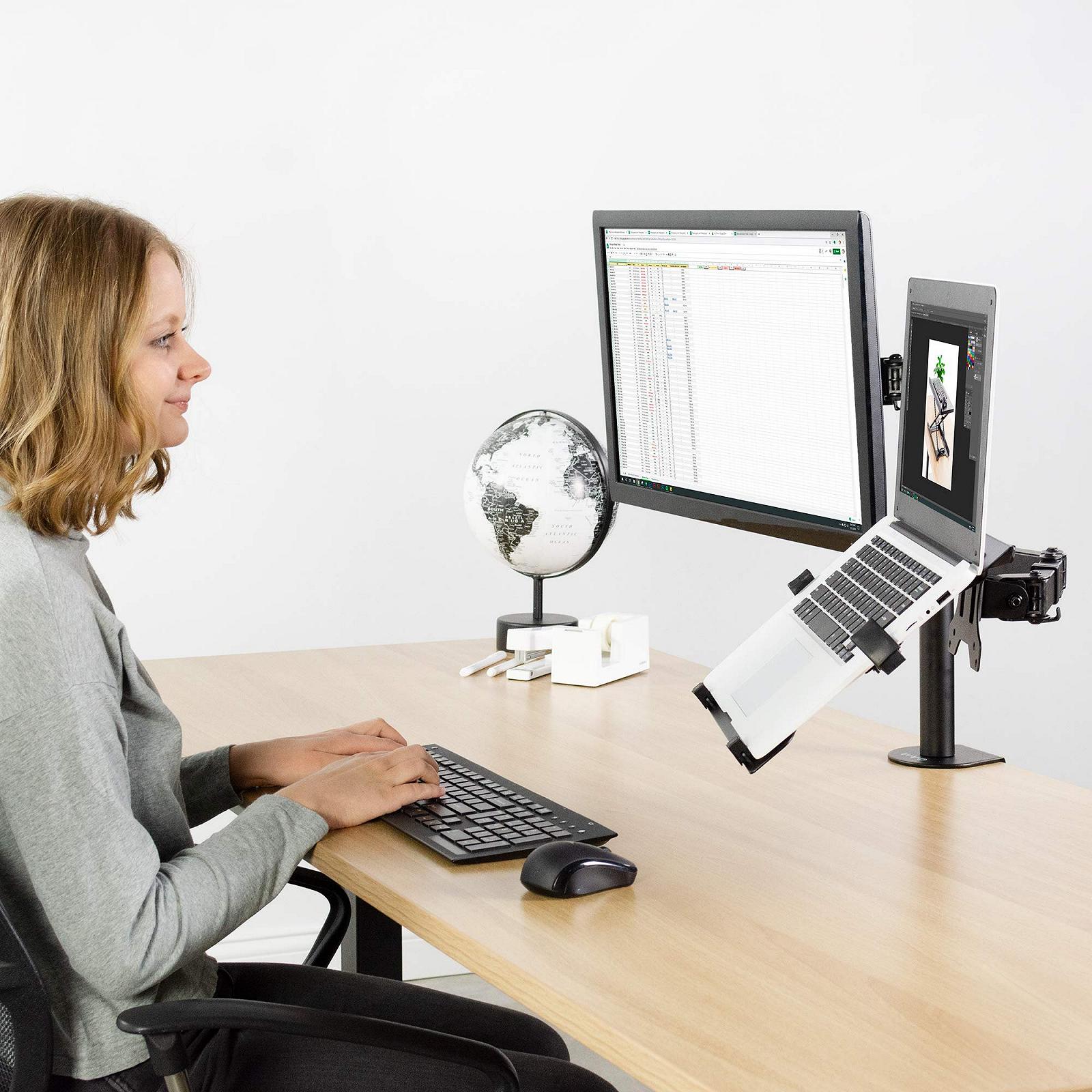 Підставка для ноутбука VIVO Universal Adjustable для моніторів, сумісних з VESA, для ноутбуків і планшетів 10-15,6 дюймів, фото №8