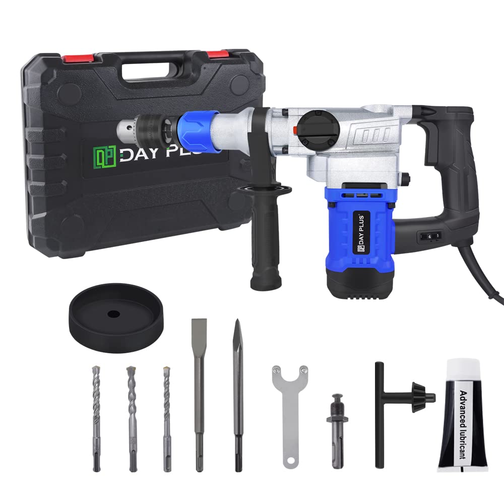Перфоратор SDS 1500 W 6 Дж с электрическим долотом многофункциональный 800 об/мин переменная скорость с поворотной рукояткой на 360°, фото №1 Перфоратор SDS 1500 W 6 Дж с электрическим долотом многофункциональный 800 об/мин переменная скорость с поворотной рукояткой на 360°, фото №1