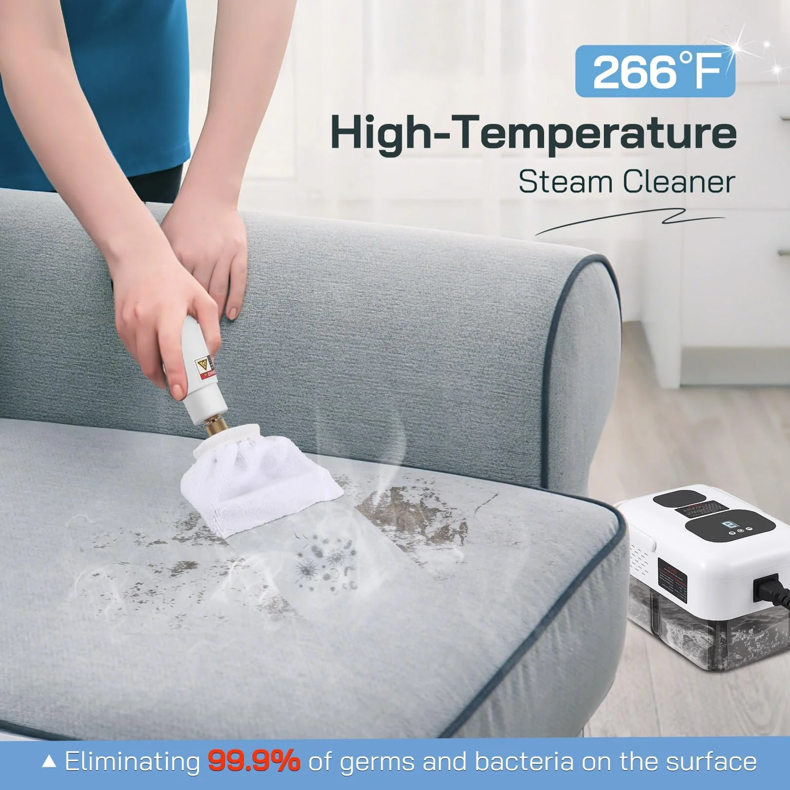 Пароочисник ручний 2500 W 1200 ml 9 швидкостей, фото №2 Пароочисник ручний 2500 W 1200 ml 9 швидкостей, фото №2