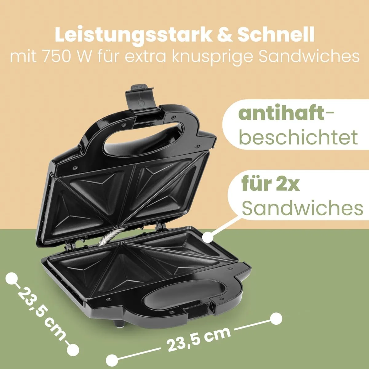 Сэндвичница Clatronic ST 3778 750 Вт, черная/нержавеющая сталь., фото №5 Сэндвичница Clatronic ST 3778 750 Вт, черная/нержавеющая сталь., фото №5