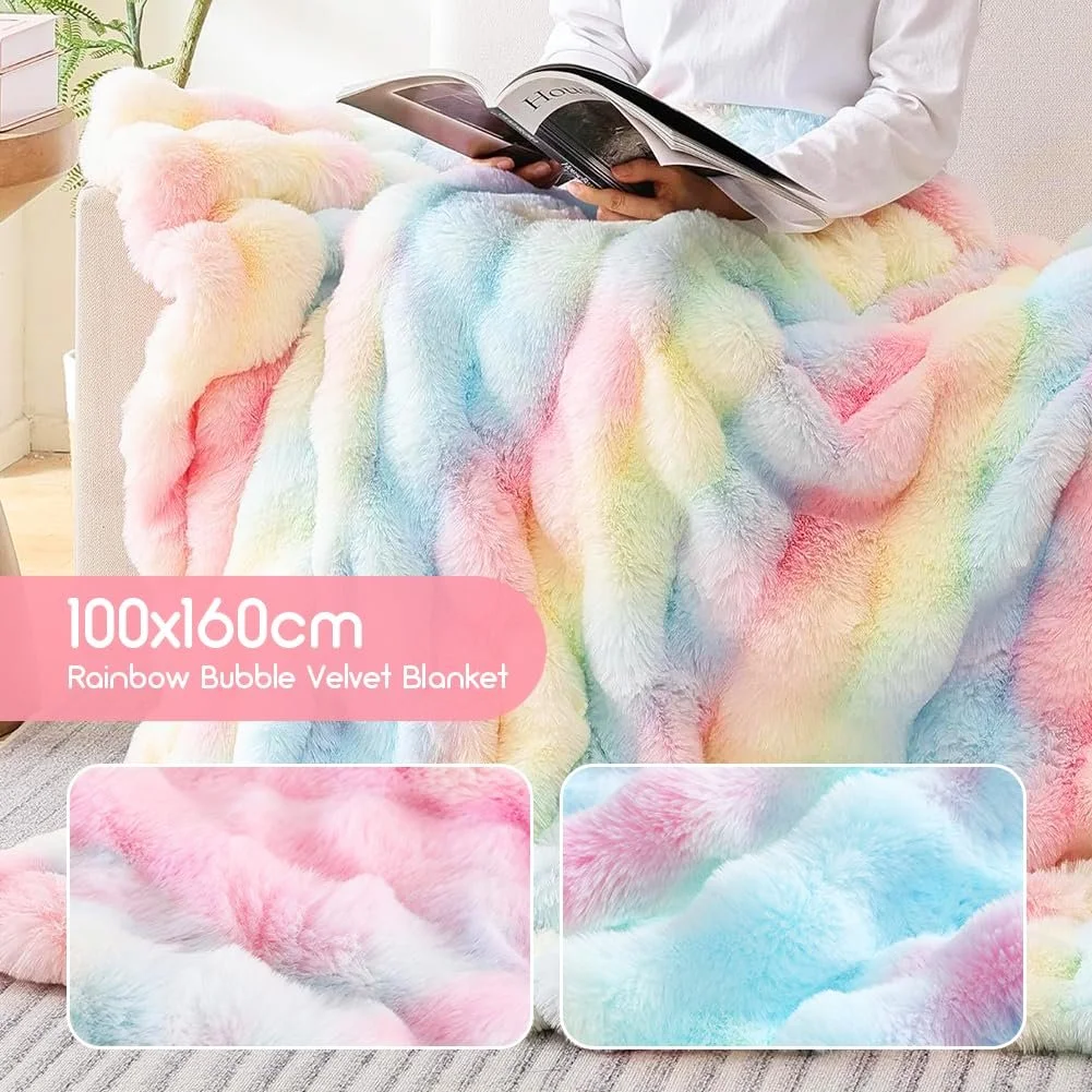 Плюшева Покривало CEWROM Kaninchen, суперм'яка, товста, 1000 г/м, фото №2