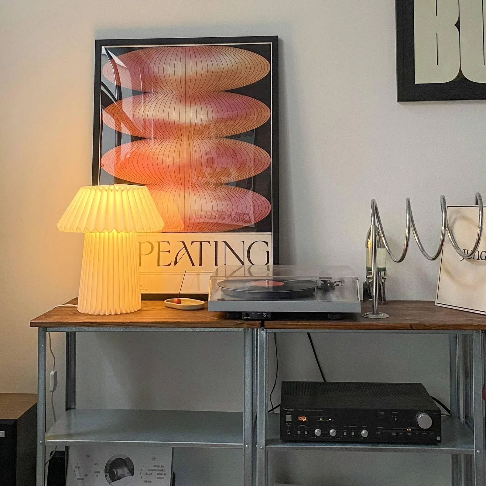 Настільна лампа Lindby Magali 1xE14 Папір Білий, фото №5