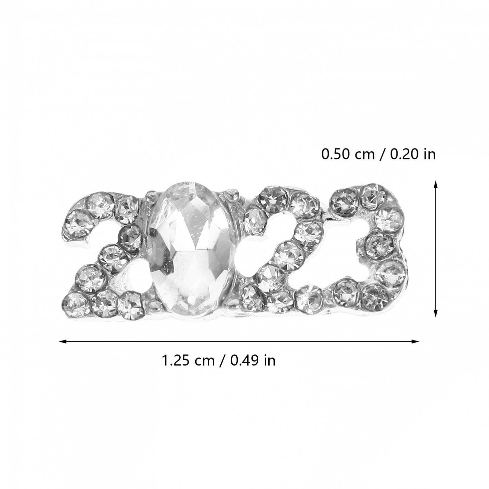Украшения для ногтей ABOOFAN 20 шт. Год Номер Украшения для ногтей со стразами для творческого дизайна ногтей для праздников и особых случаев, фото №8