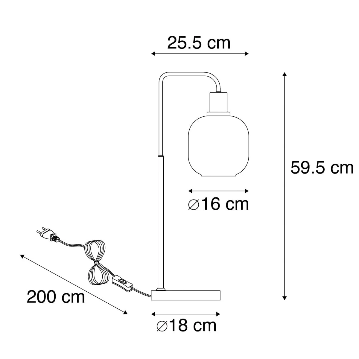 Настільна лампа Qazqa Zuzanna Smart WiFi A60 Золото / Латунь / Чорний, фото №4