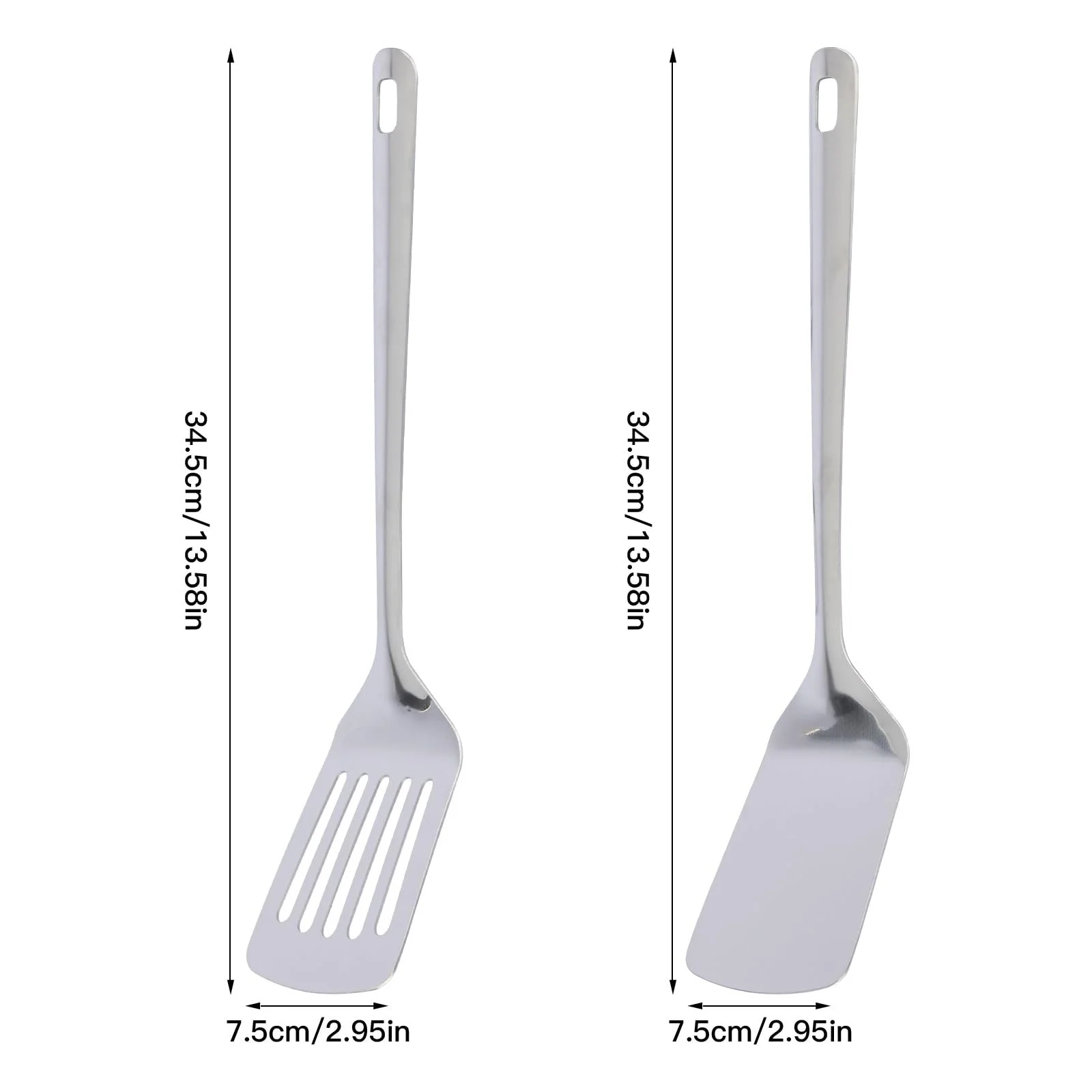 Набор лопаток Stainless Steel из нержавеющей стали 2 шт., фото №2