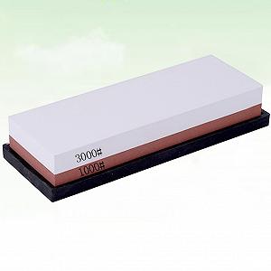 Точильний камінь двосторонній з білого корунду для ножів та ножиць synthetic.ua - Фото 1