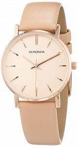 Жіночий годинник Sekonda Classic Аналоговий Кварцовий Зі Шкіряним Ремінцем - Фото 1