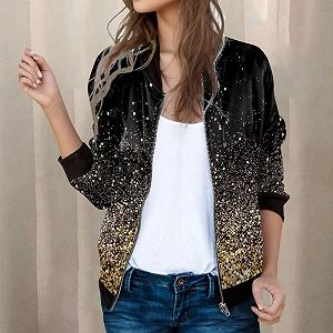 Легкая Летняя Куртка SKFLABOOF Женская Легкая Элегантная Классическая на Молнии Зимняя Переходная Куртка Тонкая Летняя Куртка Softshell Куртка-Бомбер Цветы Блузон synthetic.ua - Фото 1