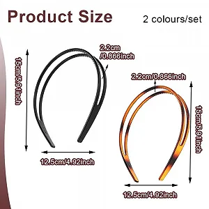 Обруч Пластик Двойной Ряд 2 шт Черный synthetic.ua - Фото 1