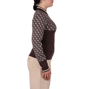 Світшот GUESS Jeans Lise Fn0t Dark Coffee Biscotti, коричневий, Small synthetic.ua - Фото 1