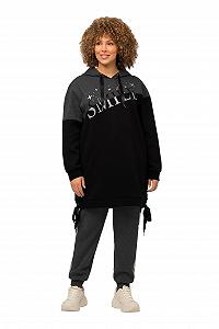 Женская Толстовка Ulla Popken Длинная Атласная Лента Шнуровка Smile Разрез - Фото 1