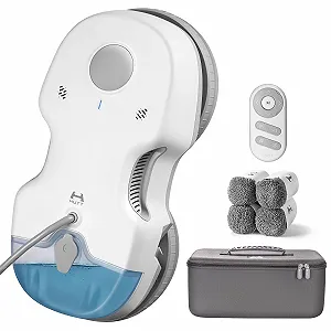 Робот для миття вікон HUTT S7 з функцією розпилення 5500 Па, 3D плаваюча подушка, з баком 80 мл, автоматичний, множинний захист, 8 тканин, кейс - Фото 1