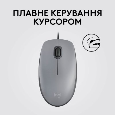 Мышка Logitech M110 Silent USB Mid Gray (910-006760), фото №4