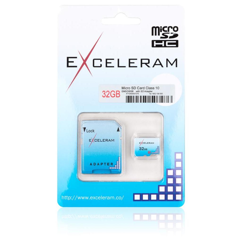 Карта пам'яті Exceleram 32gb microSD Class 10 Color series EMSD0006, фото №2 Карта пам'яті Exceleram 32gb microSD Class 10 Color series EMSD0006, фото №2