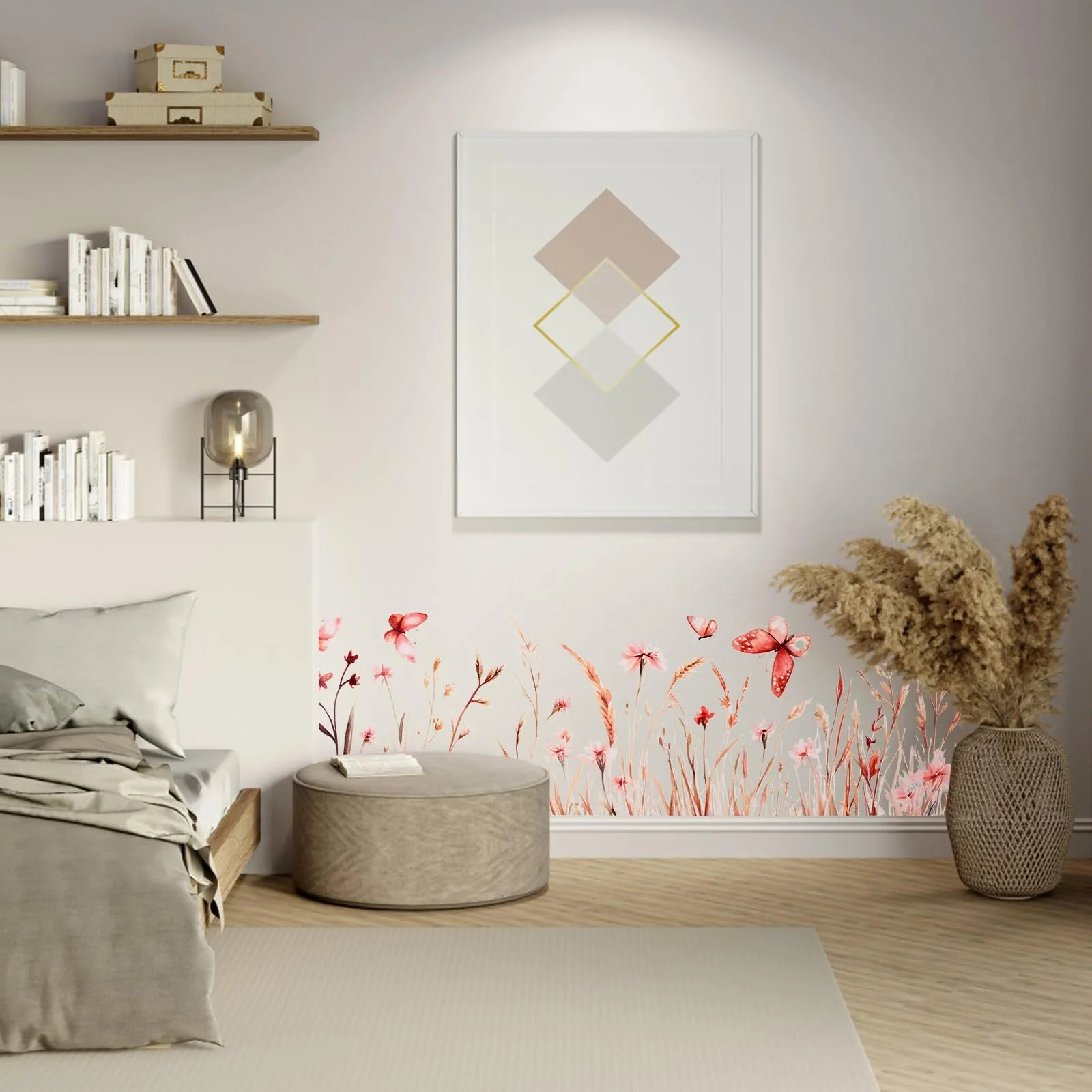 Наклейки на стіну Pack of 2 Flowers Grass Butterflies Green, фото №5 Наклейки на стіну Pack of 2 Flowers Grass Butterflies Green, фото №5