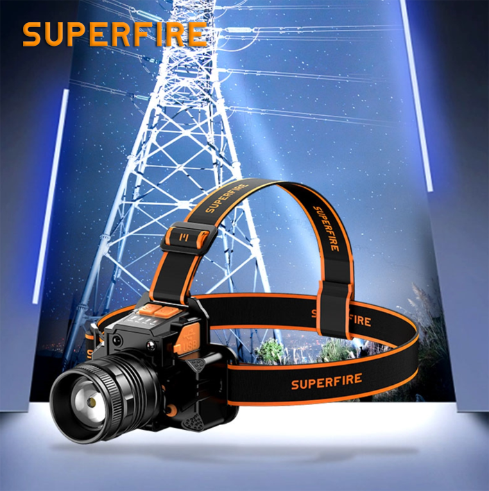 Фонарь налобный аккумуляторный HL58 SuperFire 350 Lumen IP44, фото №4