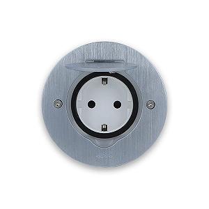 Напольная розетка 089701 нержавеющая сталь IP44 VDE synthetic.ua - Фото 1