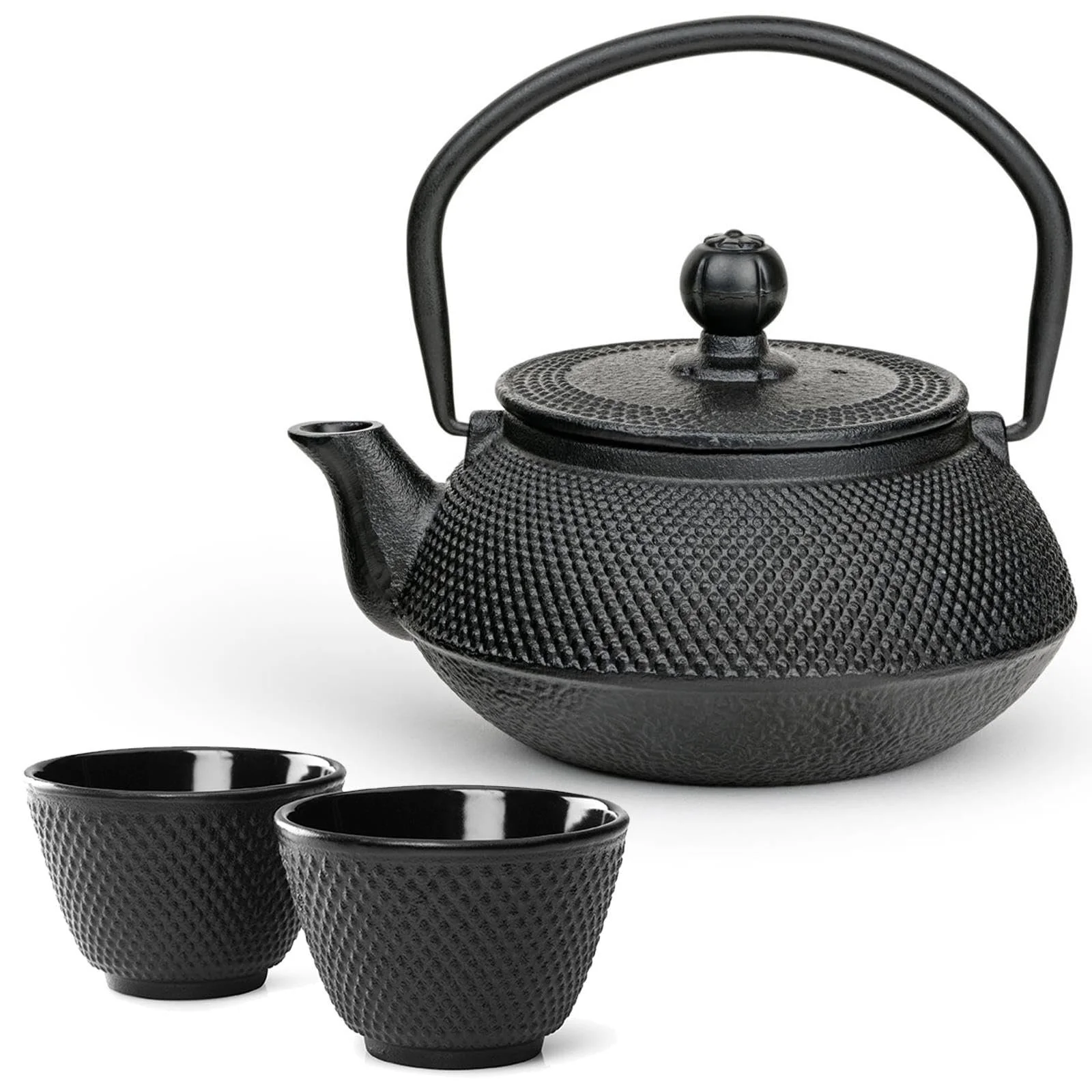 Чайник-заварник чавунний Bredemeijer Mini Asia 0.5 літра, чорний, з фільтром з нержавіючої сталі та 2 чашками, фото №1