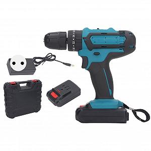 Аккумуляторная дрель Telituny Cordless Drill 2-Speed 3/8 24 UNF Keyless Drill Chuck с 2 батареями AC100-240V (ЕС Вилка) - Фото 1