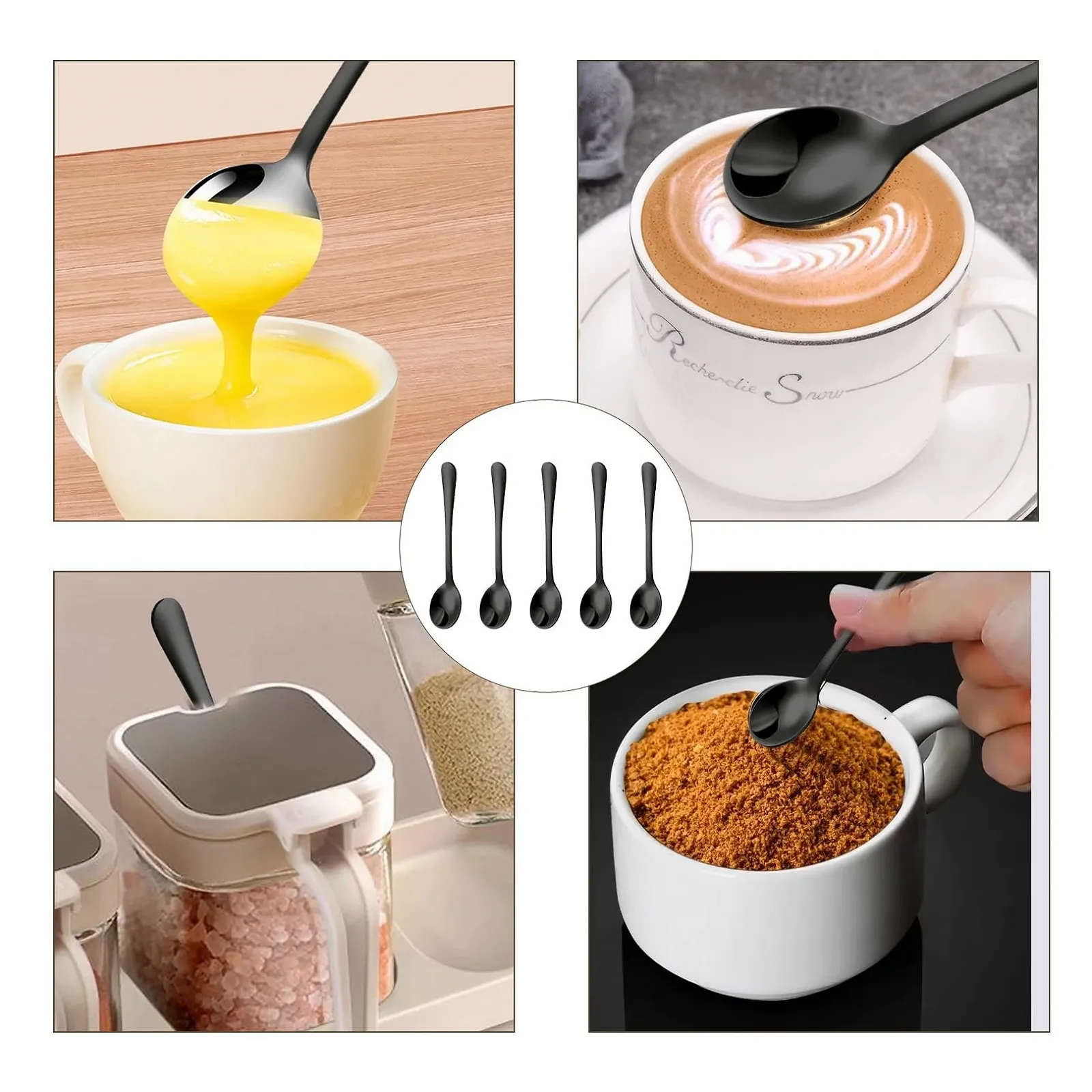 Ложки маленькие из нержавеющей стали, 8 штук, фото №7