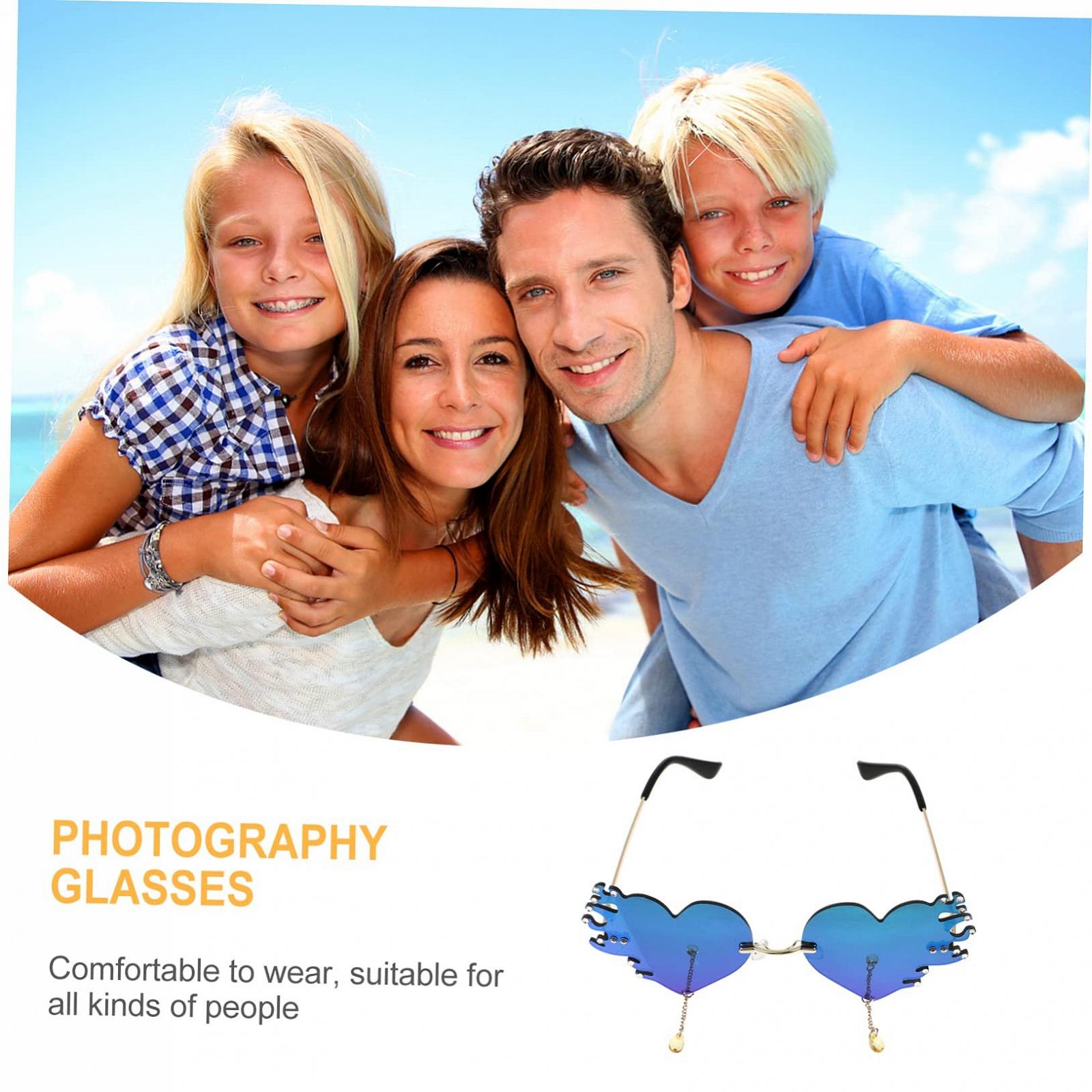 Солнцезащитные очки Сердце Packove 4 шт Фотоочки Легкие, фото №3