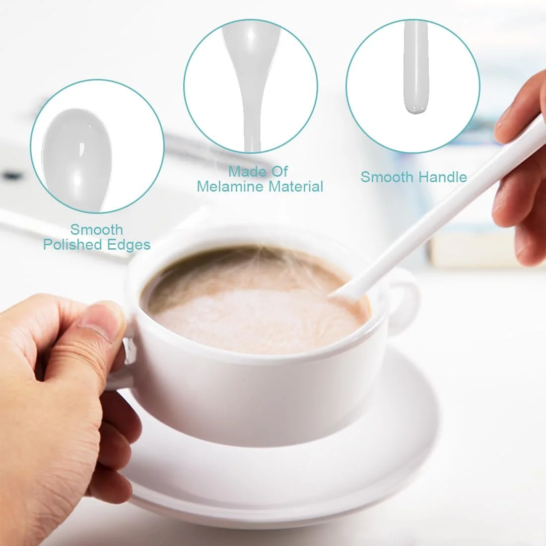 Набір з 6 ложок для яєць, Пластик, фото №3