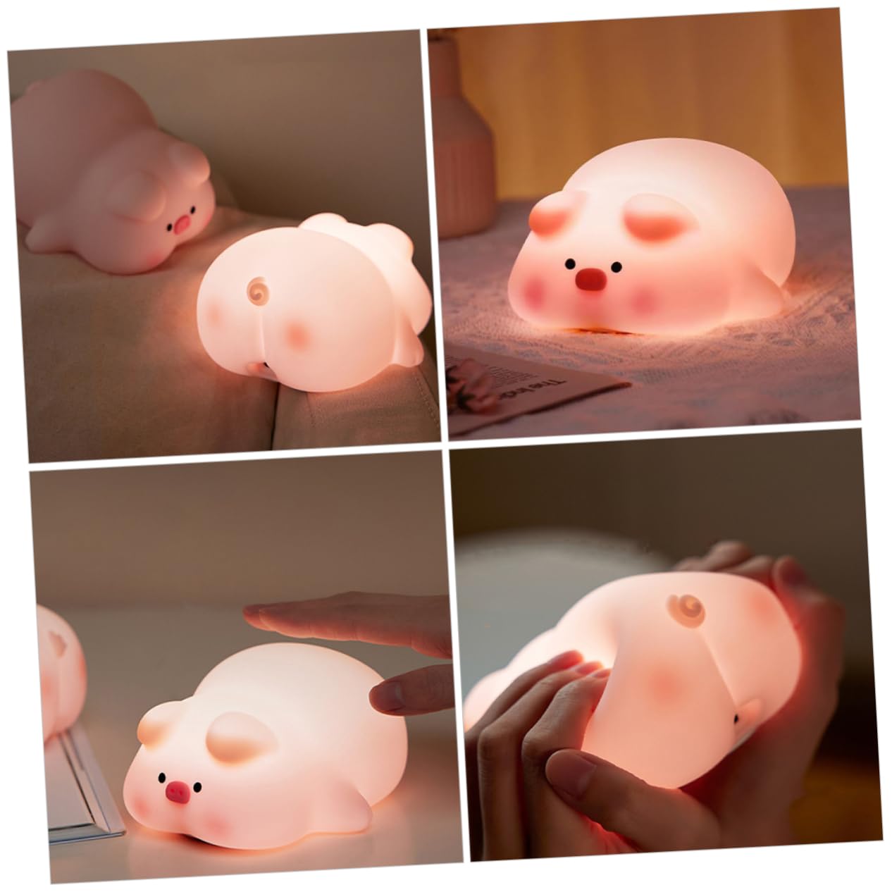 Світильник DOITOOL Piggy Pats нічник для спальні настільний лампа зарядна силіконова, фото №3