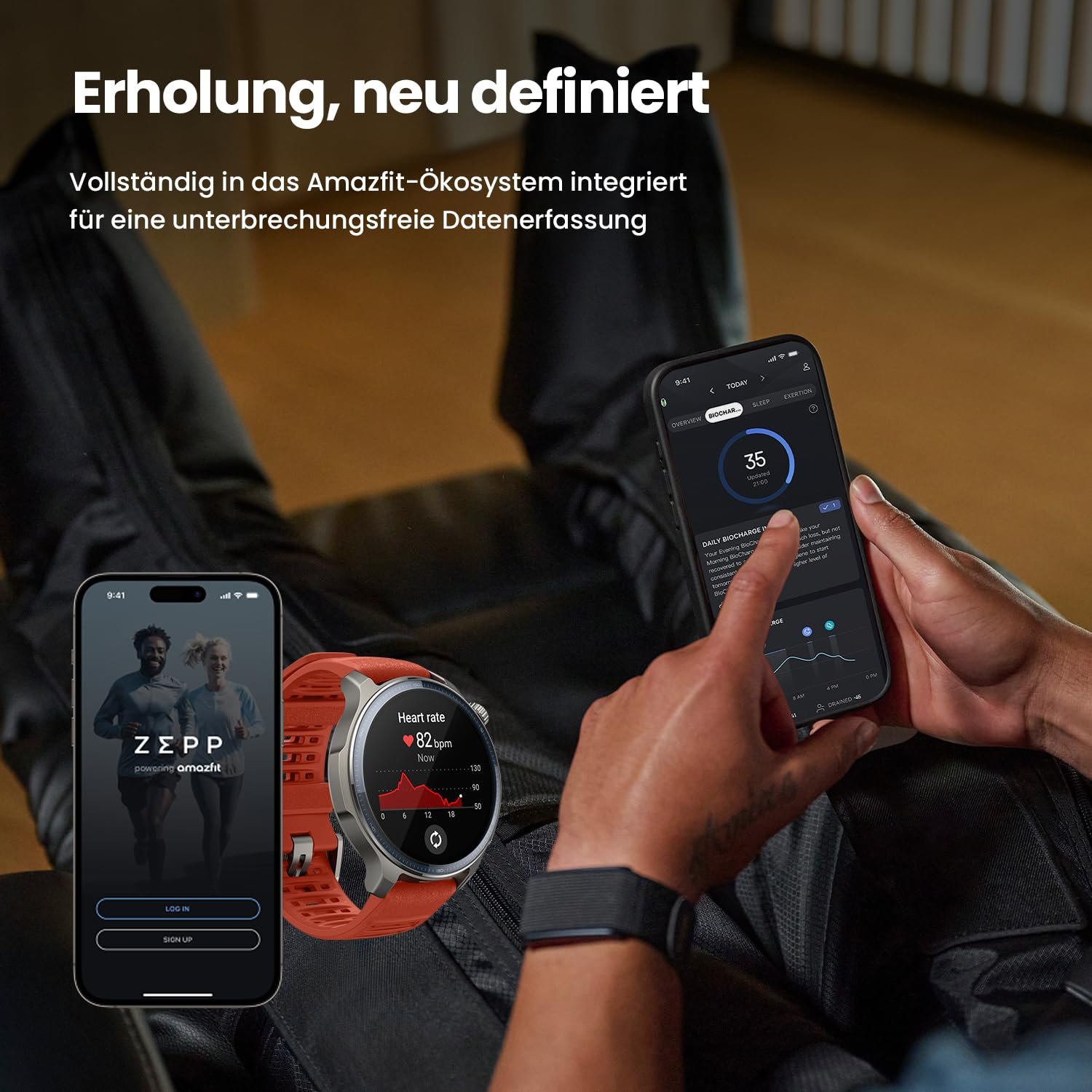 Фитнес-браслет Amazfit Helio Strap, круглосуточное отслеживание активности и сна с измерением пульса, 10 дней автономной работы, 27 спортивных режимов, силовые тренировки, HYROX, не требуется подписка для Android, фото №7