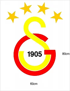 Наклейка на стіну Galatasaray 60 x 100 см Червоний Жовтий Чорний Золотий synthetic.ua - Фото 1