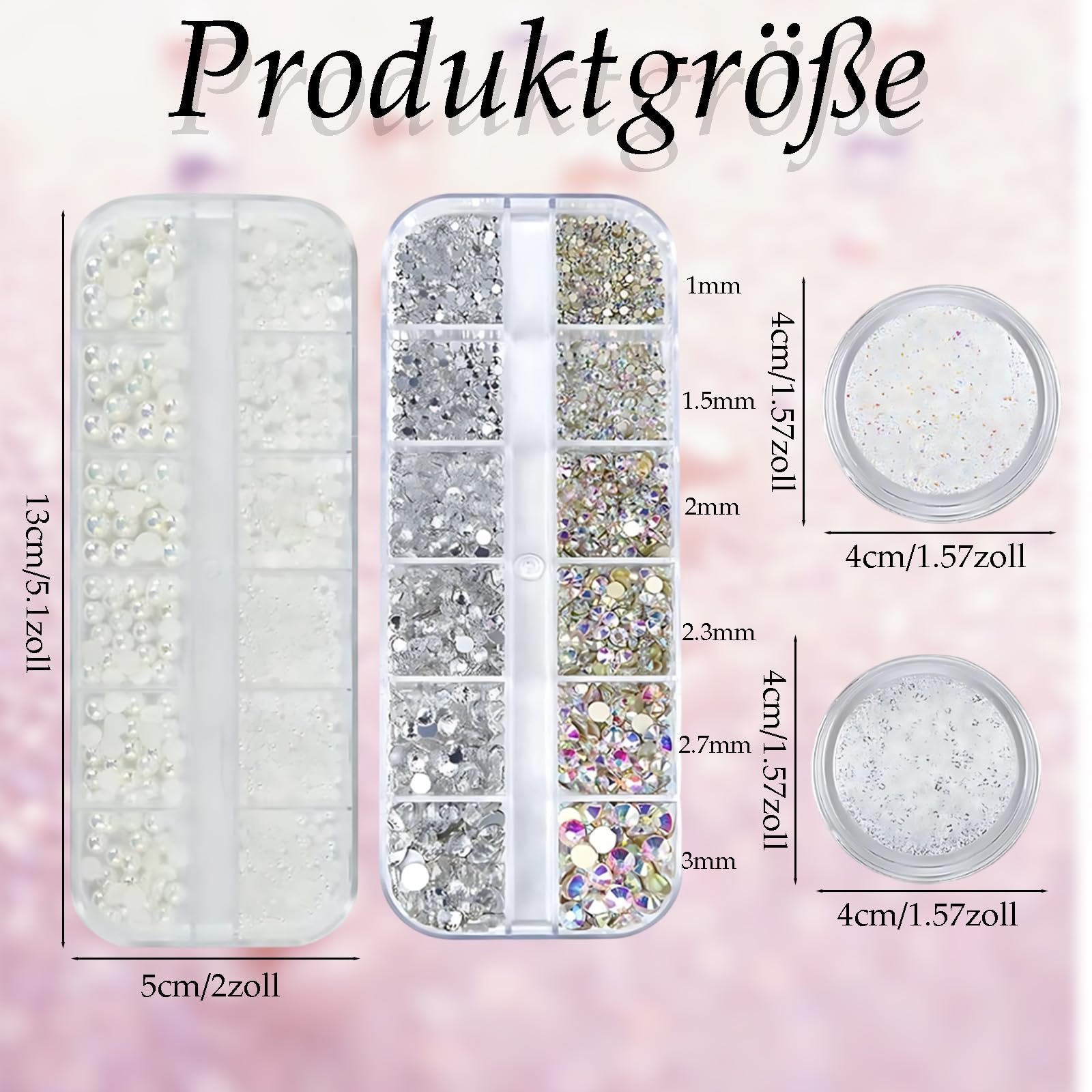 Набір страз для нігтів Mixed,, фото №2