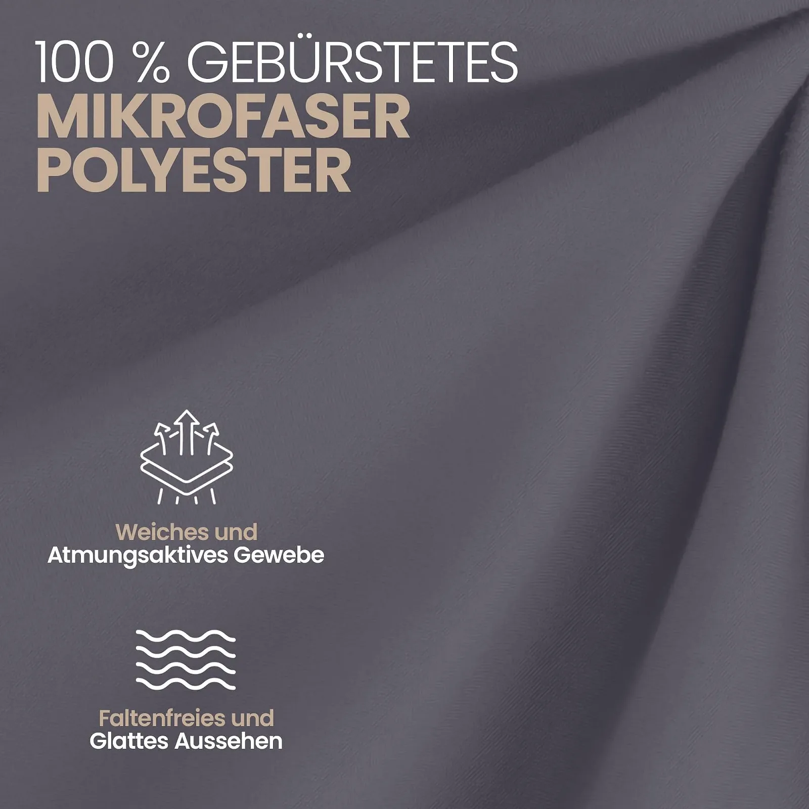 Простынь на резинке Utopia Bedding 90 x 200 см Серый, фото №6