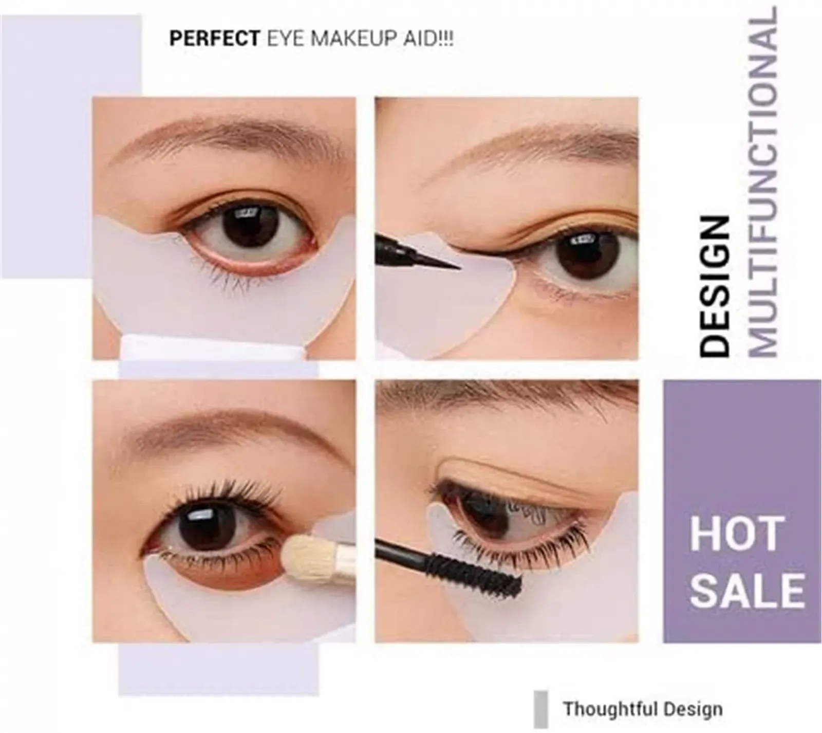 Інструмент-помічник для макіяжу очей Багатофункціональний, Захисний, Жовтий, фото №2